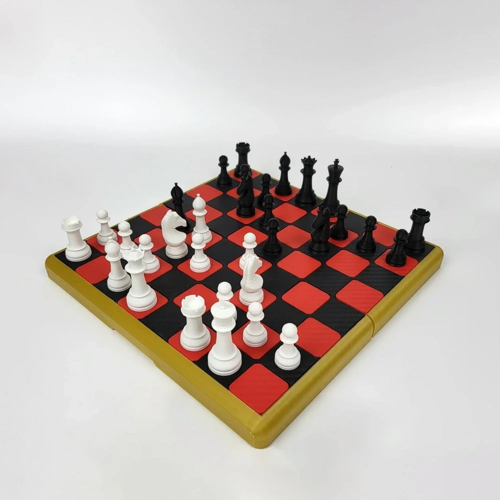 Magnetic 3d-Printed Folding Staunton Chess Set Good‎ Christmas Gift Idea